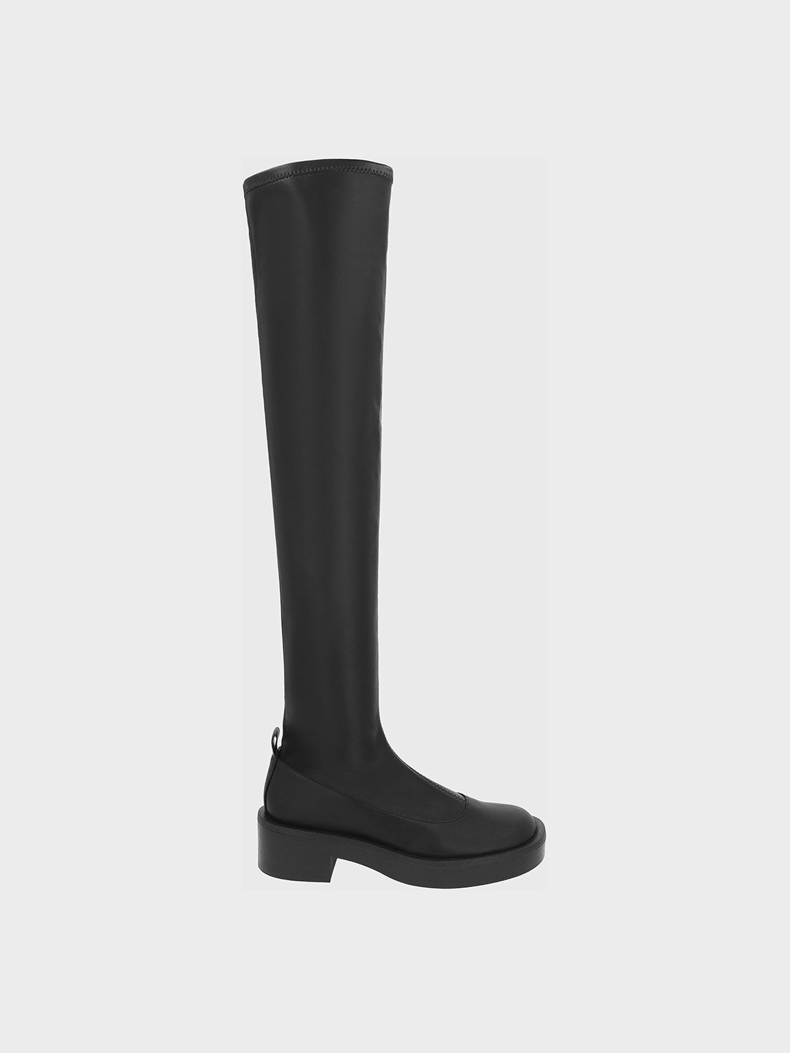 slip on thigh high boots