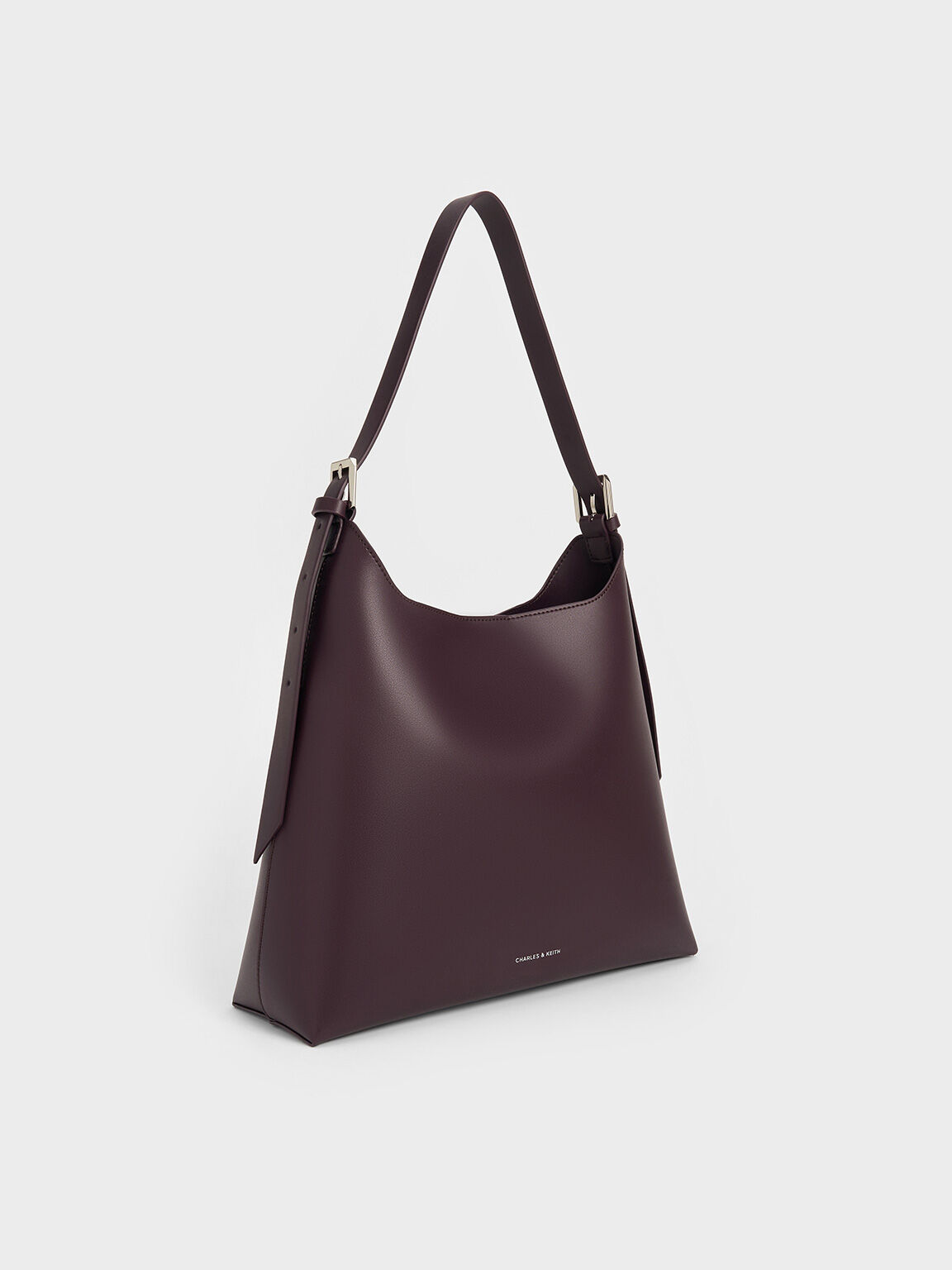 Hertha Trapeze Slouchy Hobo Bag, Burgundy, hi-res