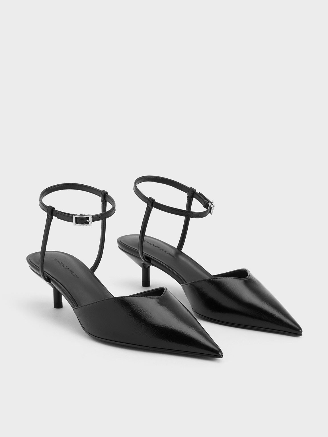 Charles & Keith Charles & Keith Emmy Pointed Kitten Heel Pumps, Women's  Fashion, Footwear, Heels on Carousell