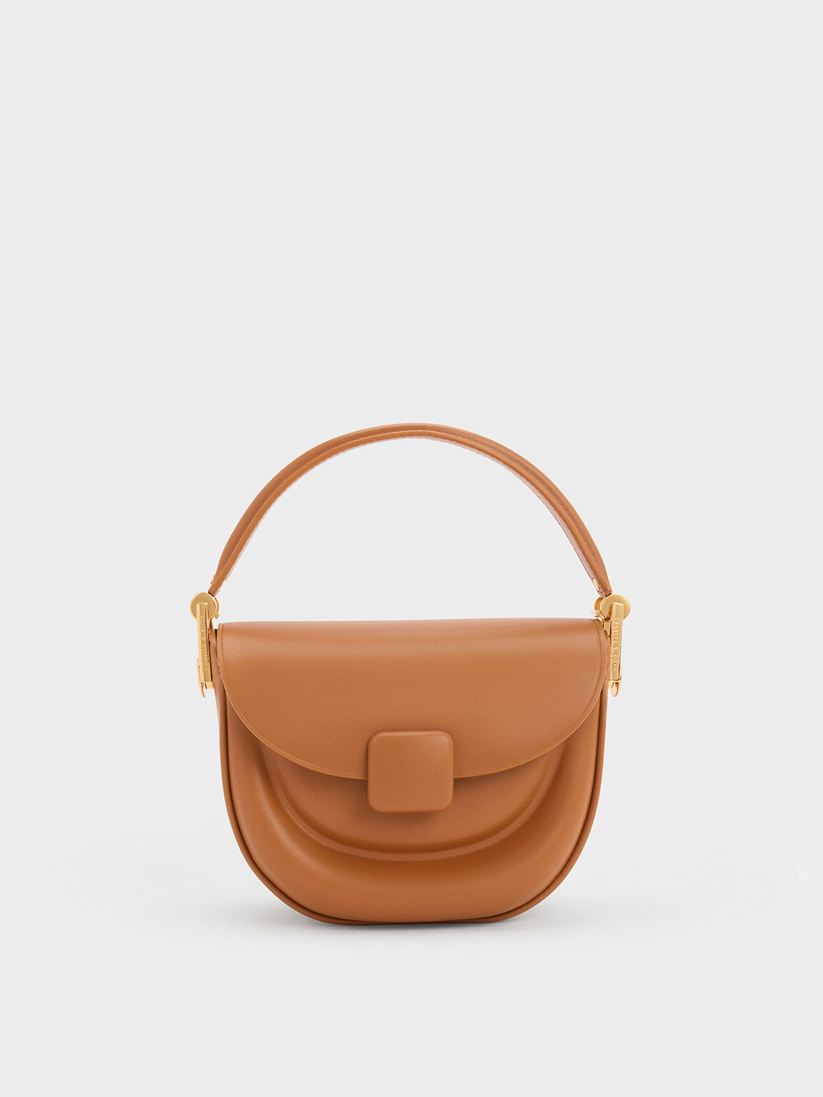 Chocolate Koa Half-Moon Saddle Bag - CHARLES & KEITH US