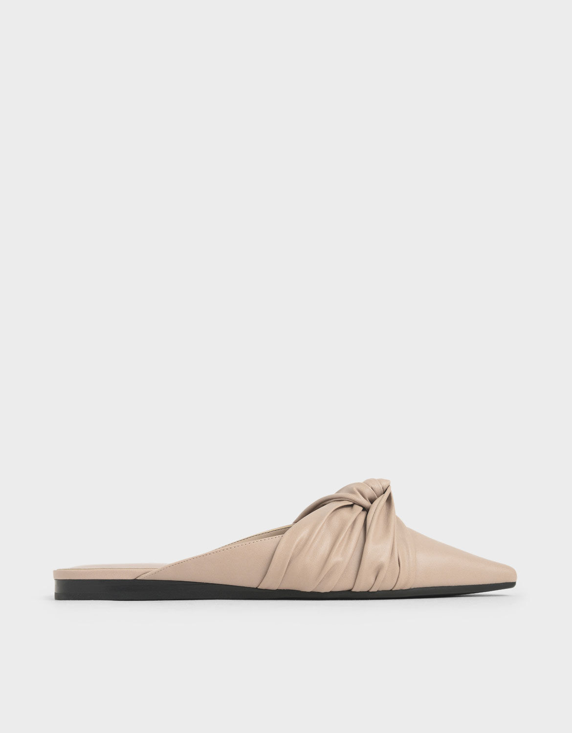 nude mule flats