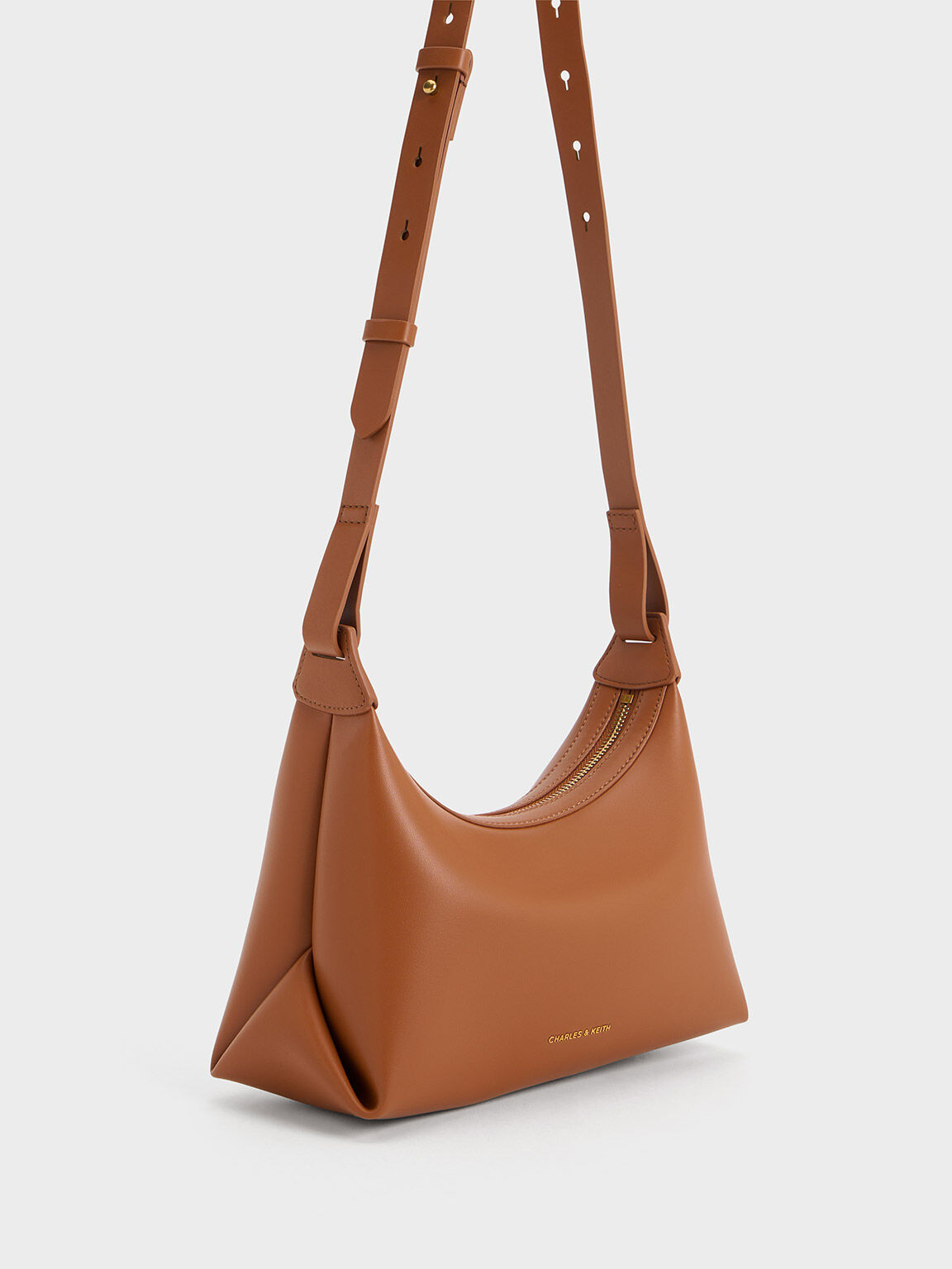 Aurelie Trapeze Hobo Bag, Tan, hi-res