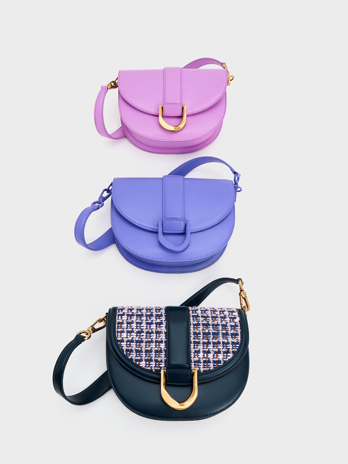 Gabine Saddle Bag, Purple, hi-res