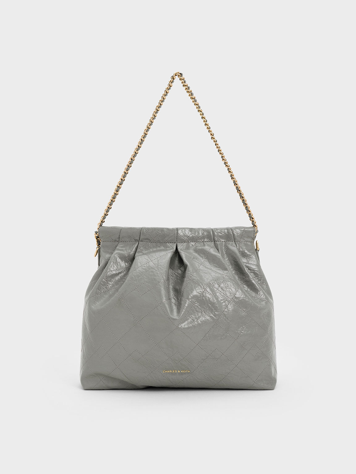 Bolso hobo Duo con doble cadena, Gris, hi-res