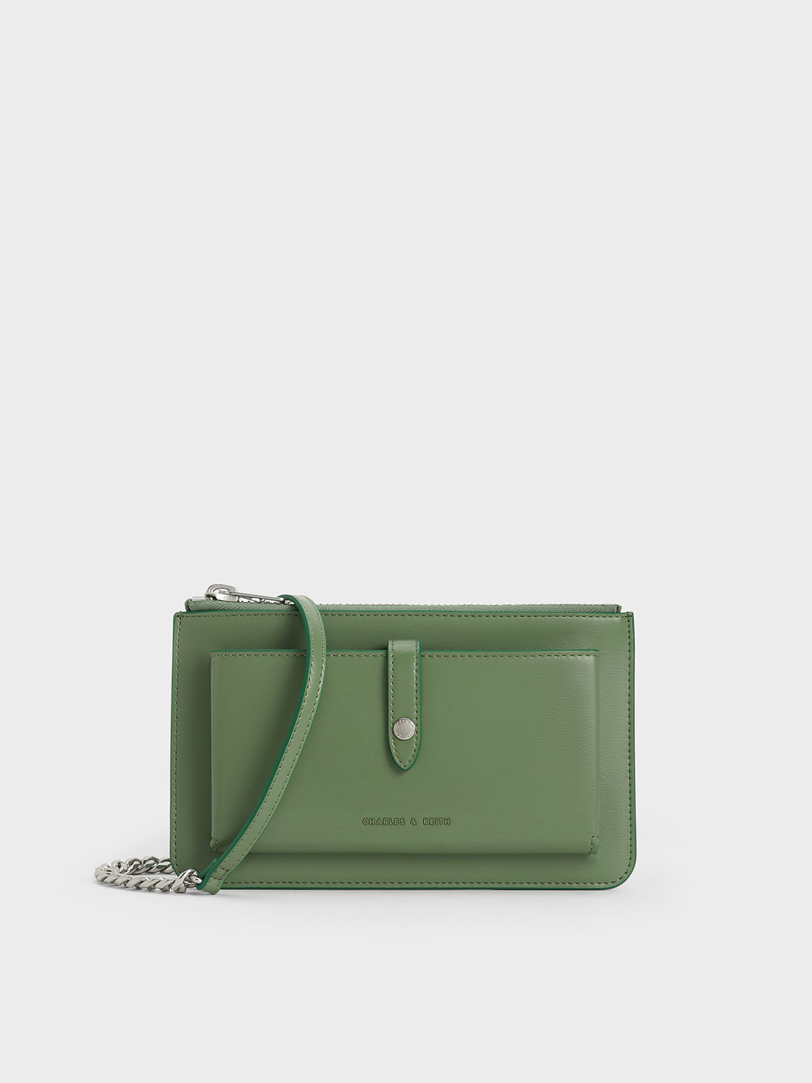 Rebel Top-Zip Long Wallet - Green