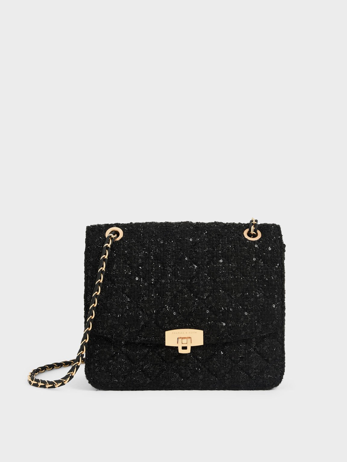 Buy Catwalk Collection Handbags Leather Twist Lock Shoulder Bag - Kate  White at