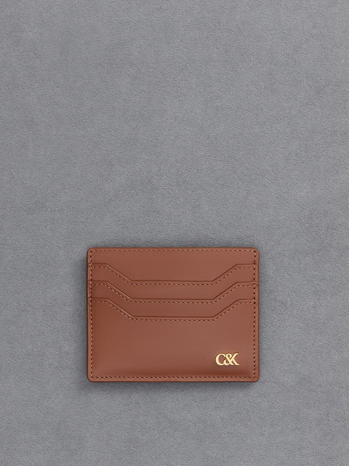 Leather Multi-Slot Card Holder, Cognac, hi-res