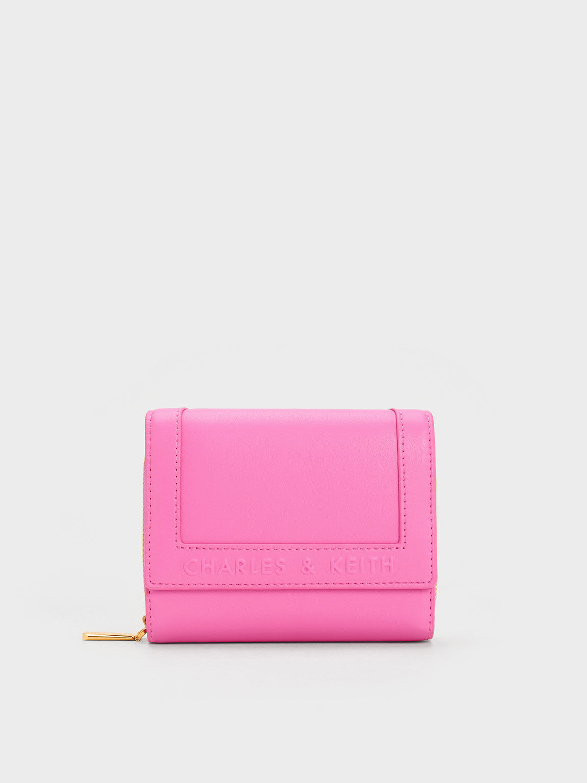 Charles & Keith - Women's Danika Quilted Long Wallet, Pink, Xs