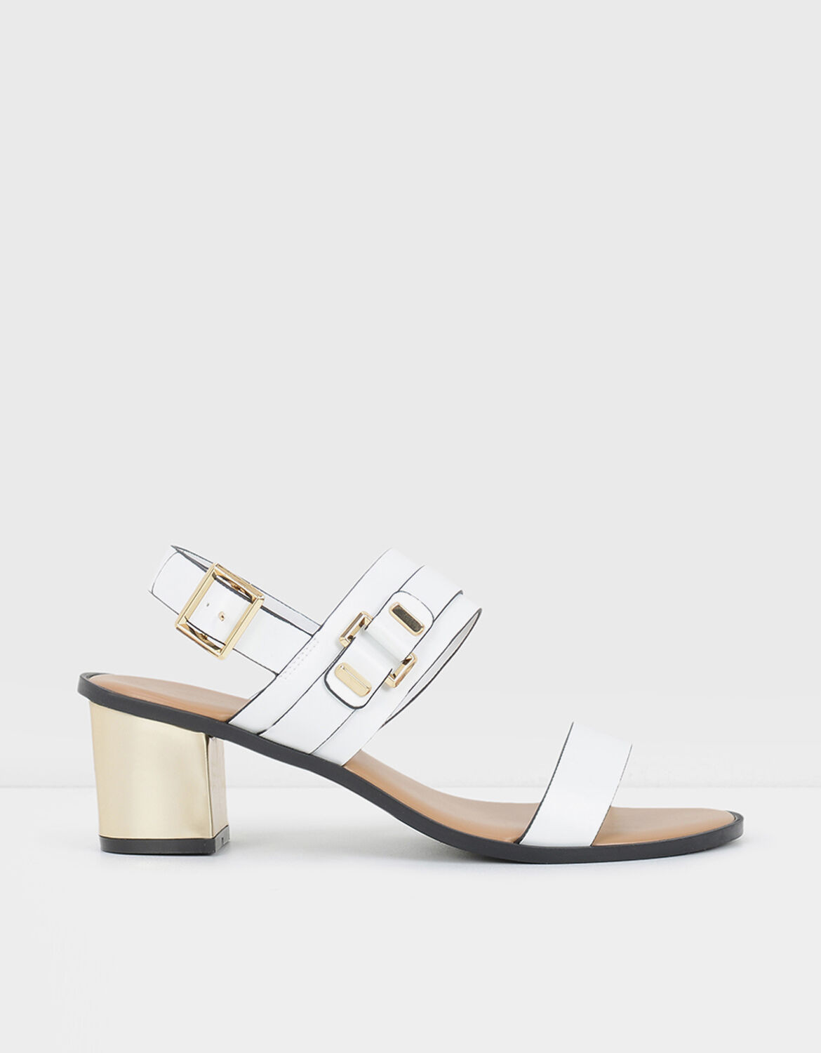 White Heeled Sandals | CHARLES \u0026 KEITH SG