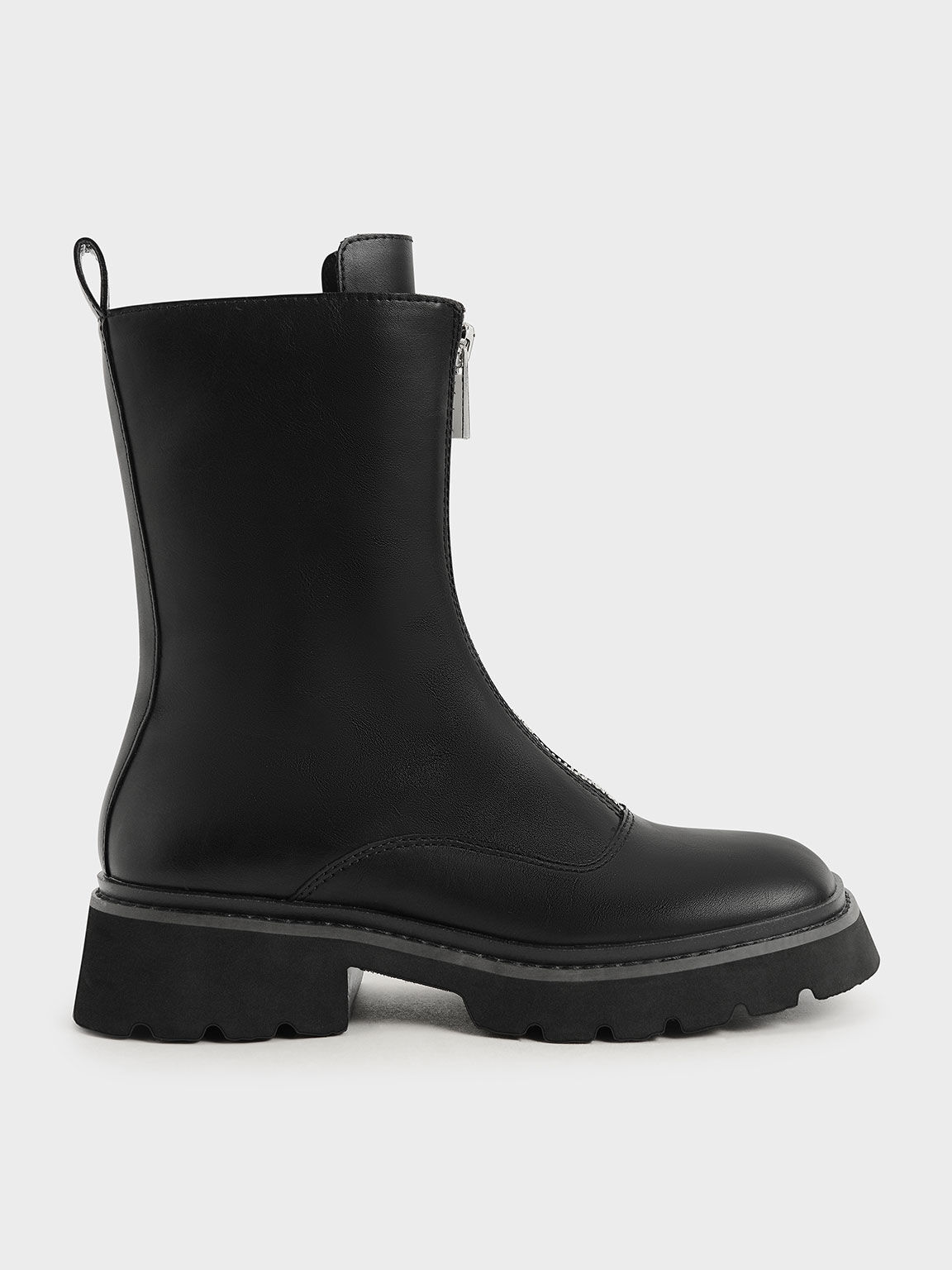 black zip chelsea boots