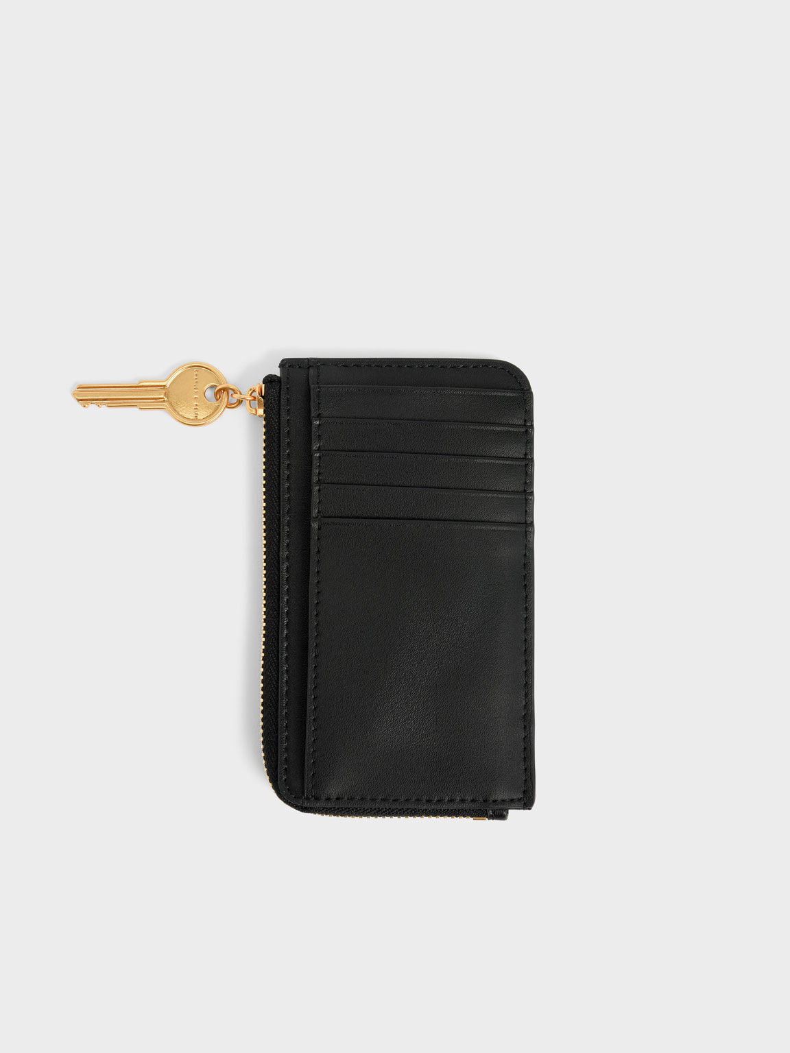 Zip-Around Mini Wallet, Black, hi-res