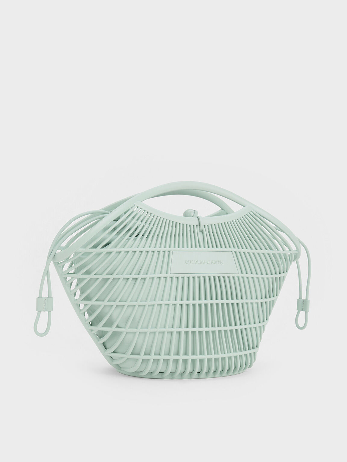 Calypso Fan Curved-Handle Bag, Sage Green, hi-res