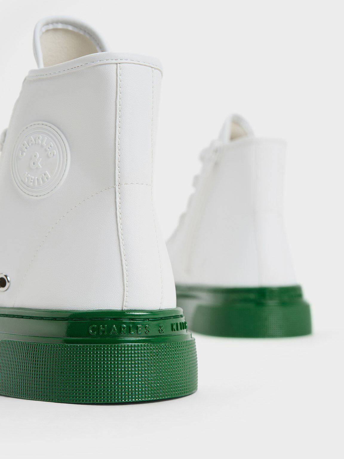 Kay Two-Tone High-Top Sneakers, Green, hi-res