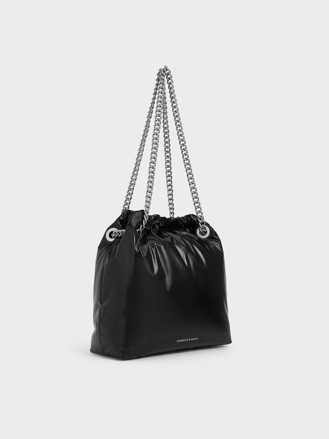 Caia Chain-Handle Tote Bag, Noir, hi-res