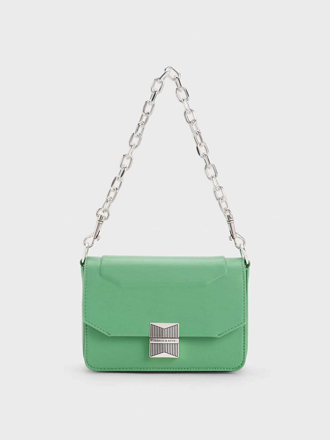 Green Roza Beaded Handle Scarf Bag - CHARLES & KEITH US