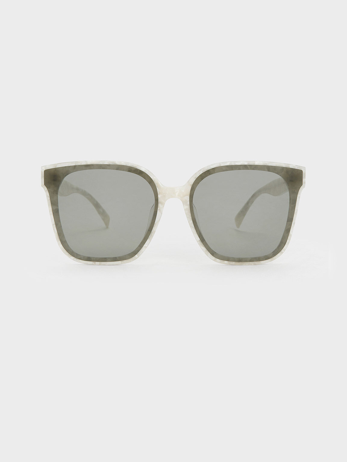 Gabine Oversized Butterfly Sunglasses, Pearl, hi-res