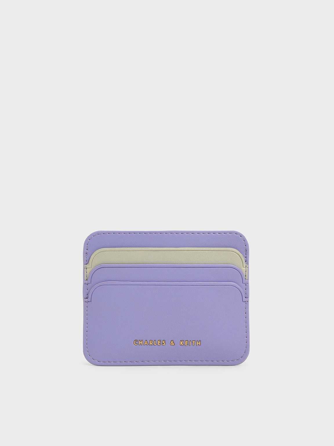 Two-Tone Rounded Cardholder, Lilac, hi-res