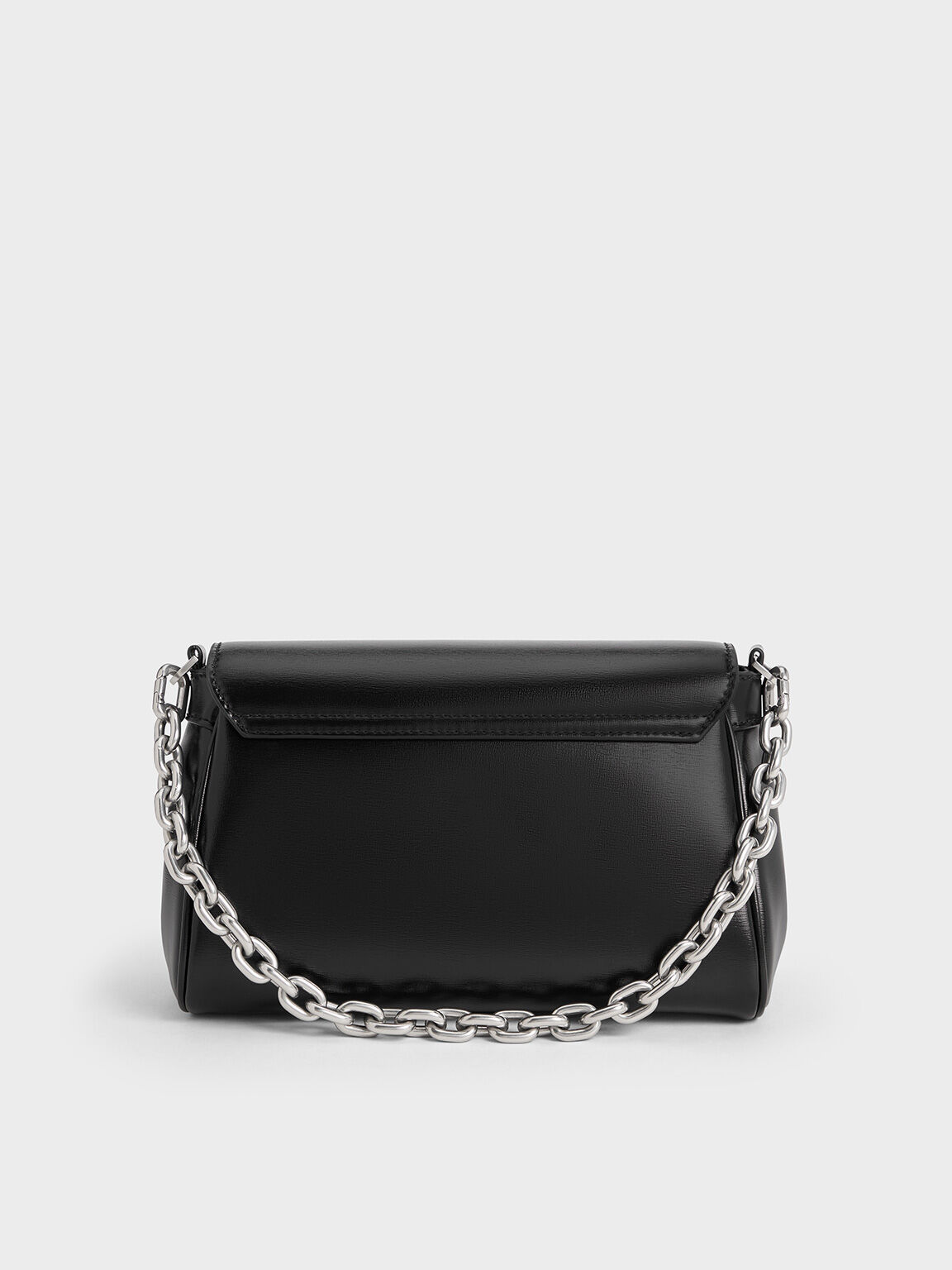 Calla Front Flap Chain-Handle Bag, Noir, hi-res