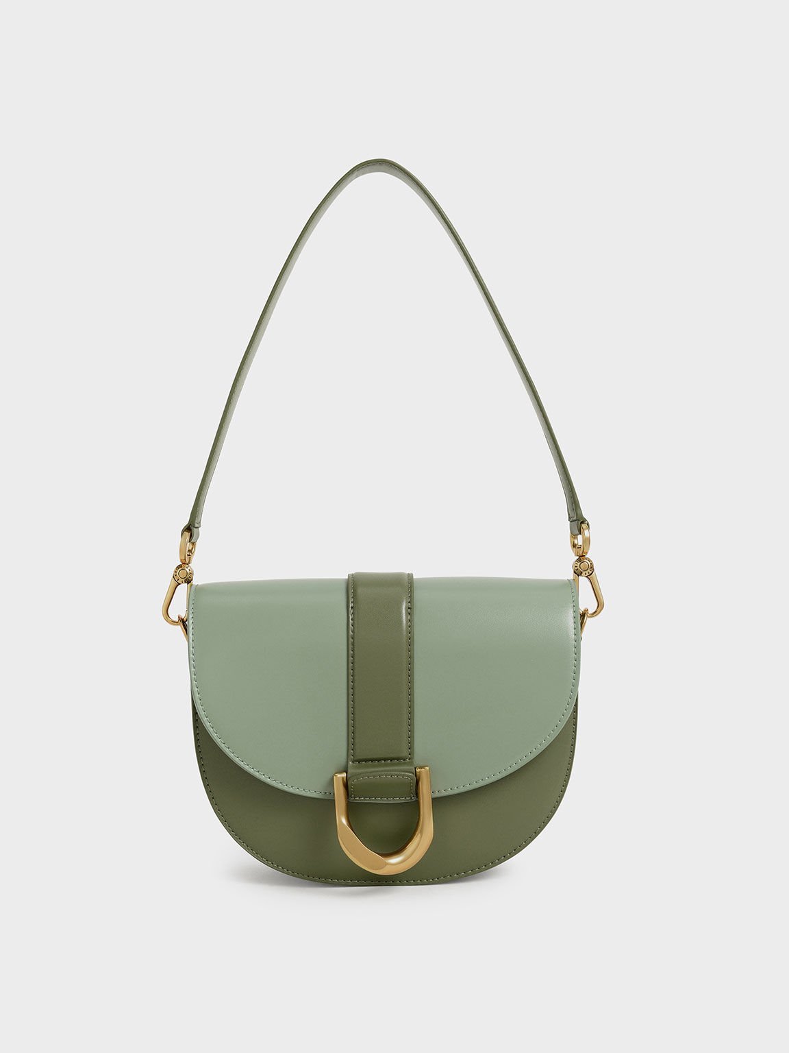 Ladies purse Epsom with zipper, Olive Green