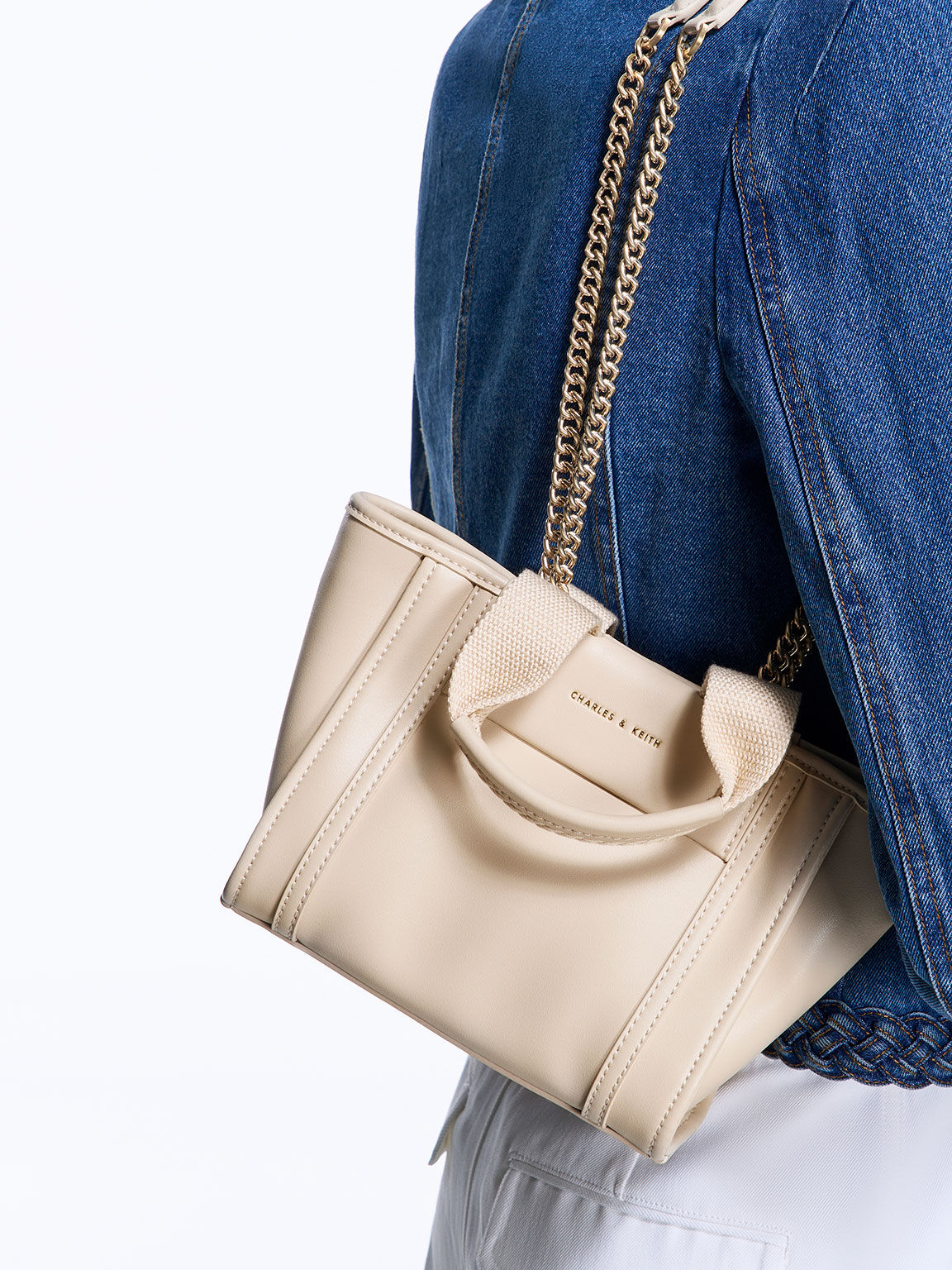 Beige Shalia Tote Bag | CHARLES & KEITH