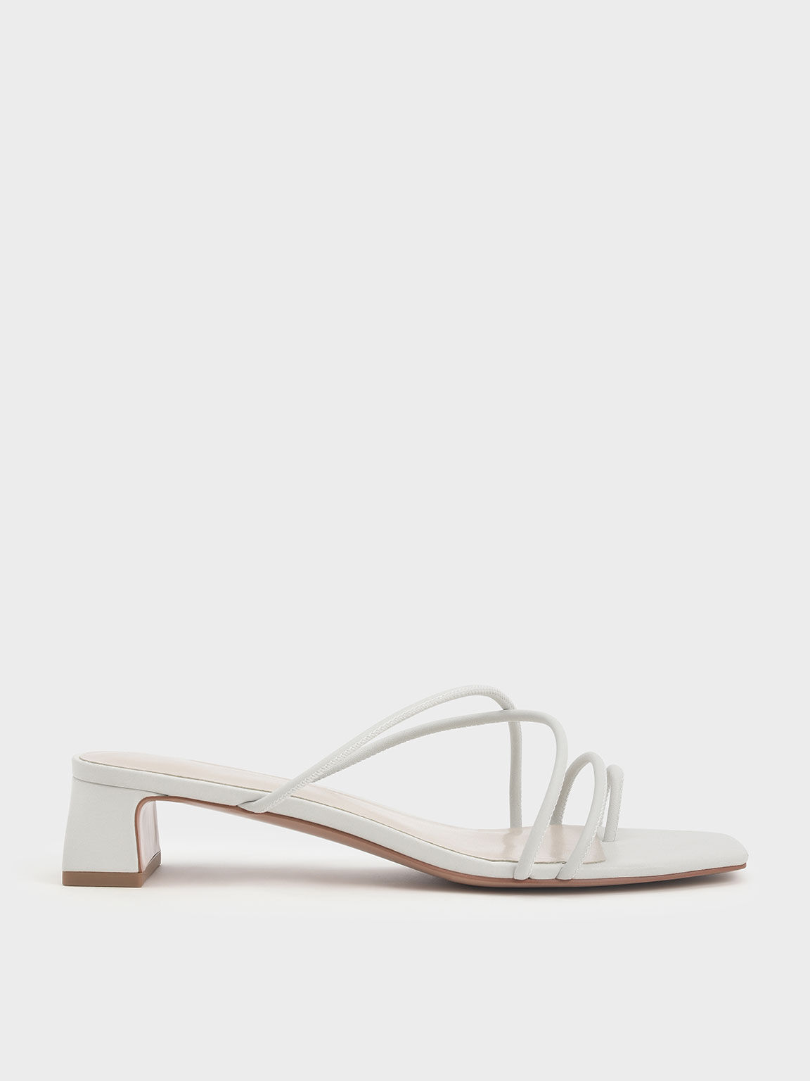 Meadow Strappy Toe Ring Sandals, White, hi-res
