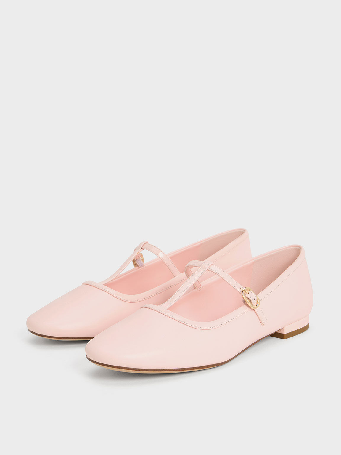 T-Bar Mary Jane Flats, Light Pink, hi-res