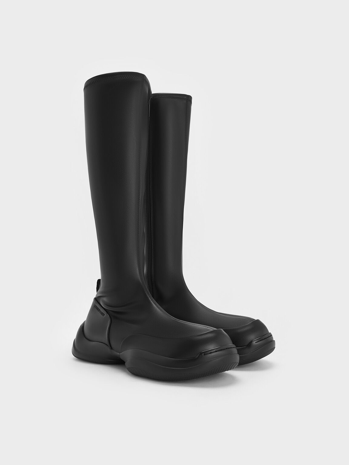 Casey Side-Zip Knee-High Boots, Black, hi-res