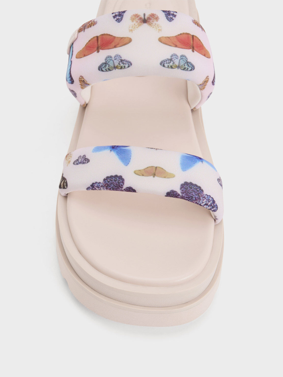 Tattie Butterfly-Print Puffy-Strap Sandals, Multi, hi-res