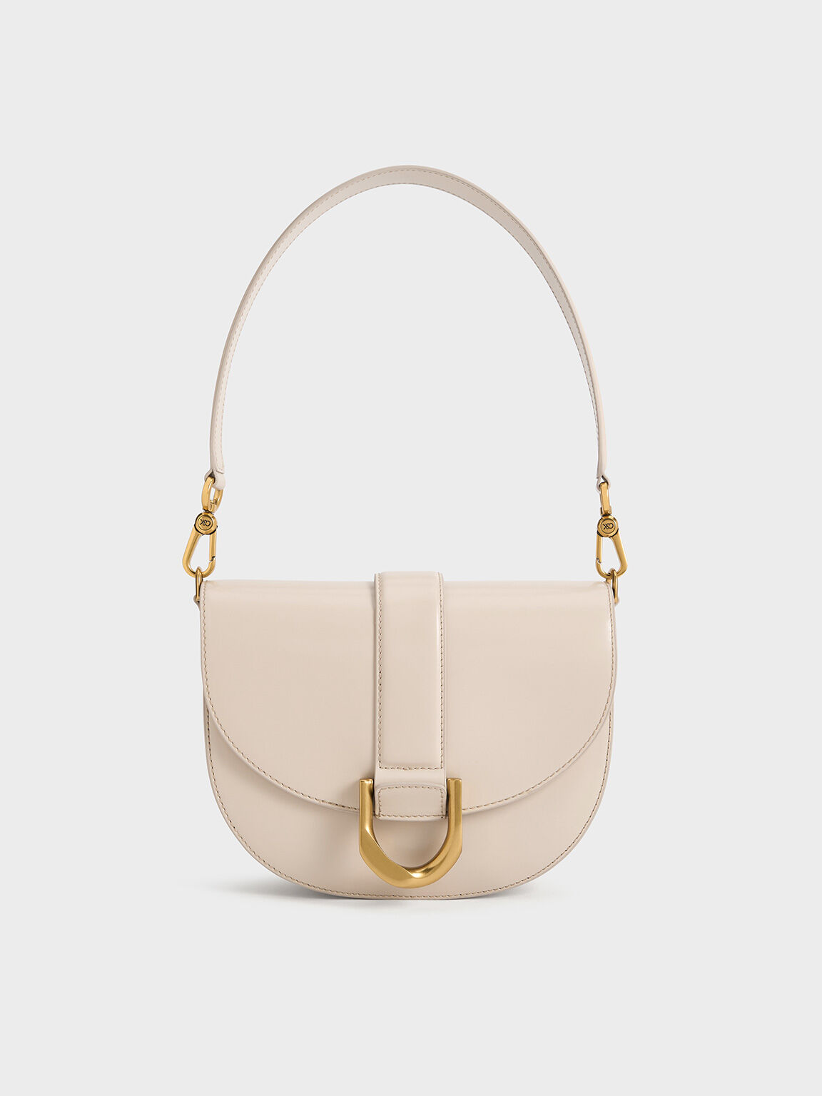 Gabine Leather Saddle Bag, Oat, hi-res