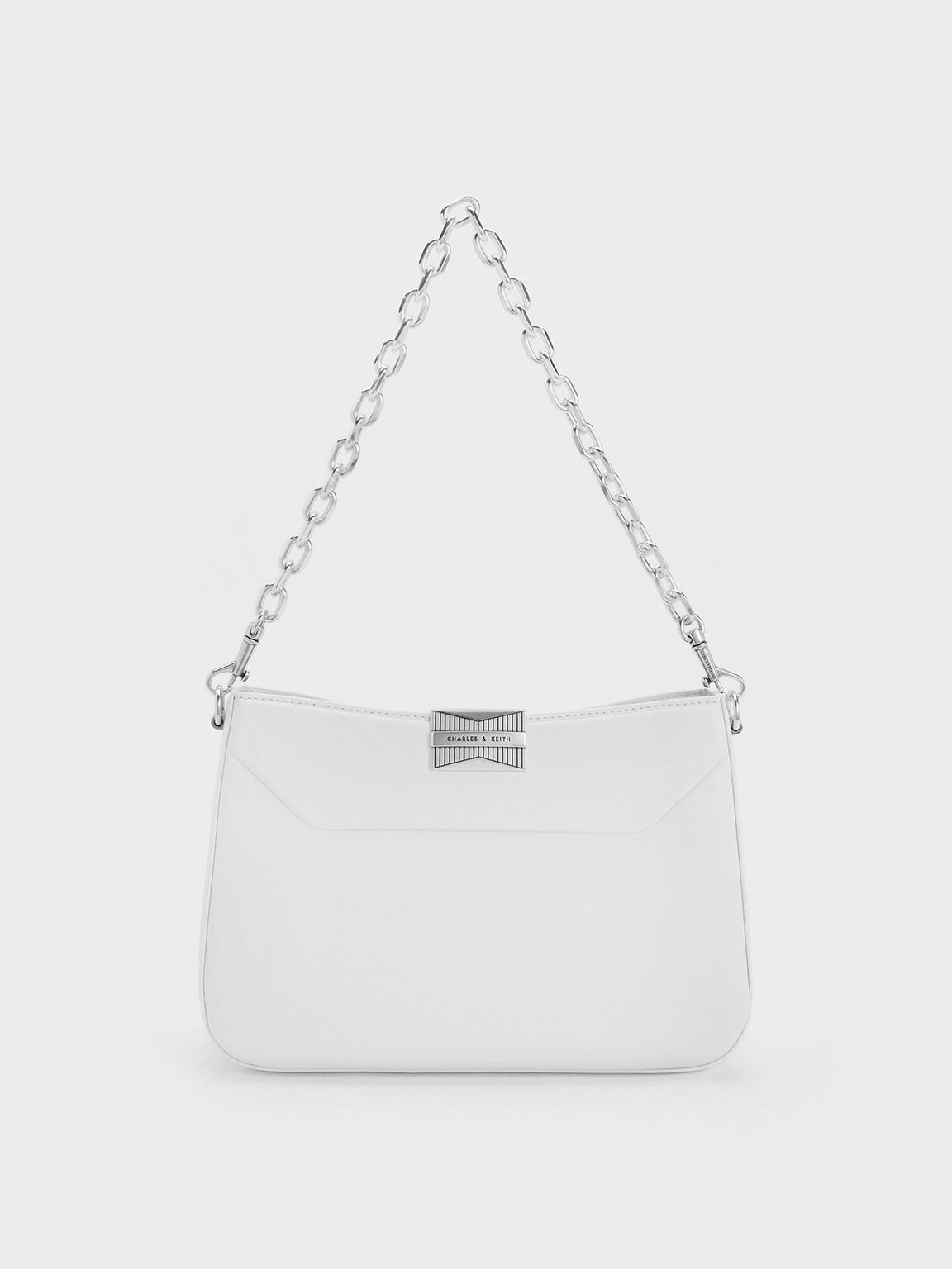 Dark Moss Ridley Chain-Link Boxy Bag | CHARLES & KEITH