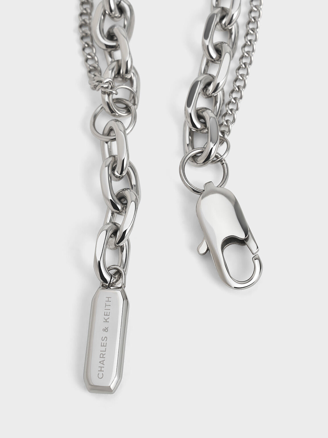 Keziah Double Chain-Link Bracelet, Silver, hi-res