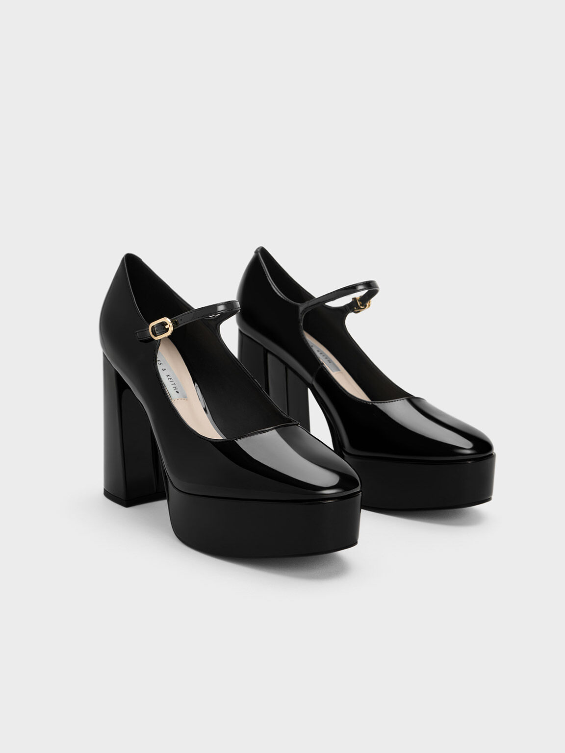 Platform sale patent shoes