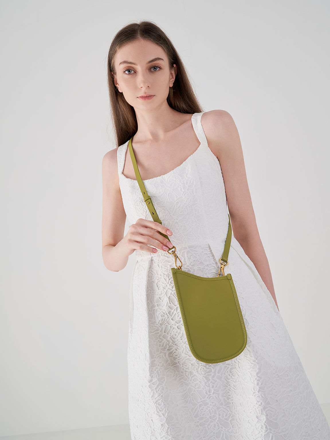 Bead-Embellished International - Avocado Aviary Strap & Phone KEITH Pouch CHARLES