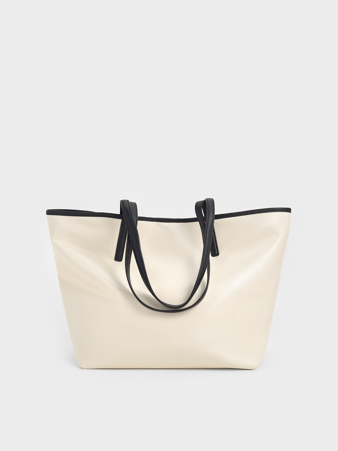 Bolso tote reversible Sianna, Crema, hi-res