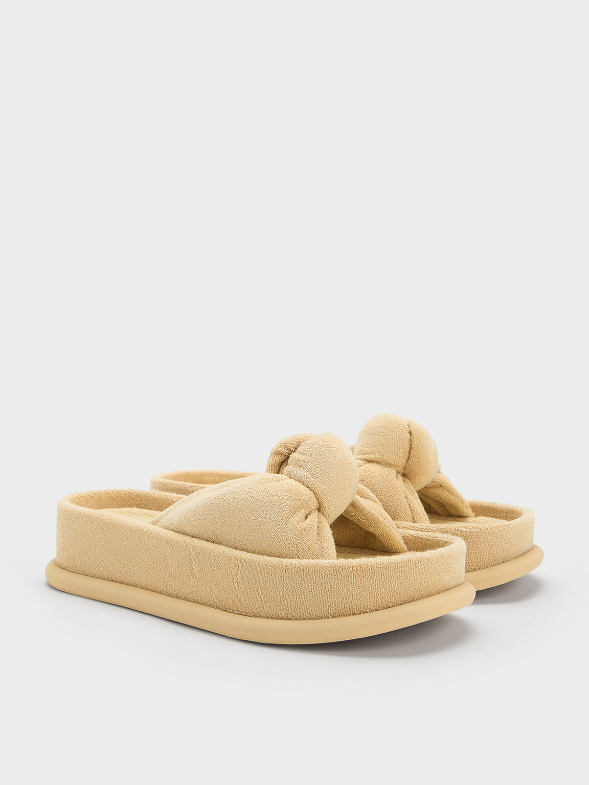 Sandalias Loey con textura de nudos, Beige, hi-res