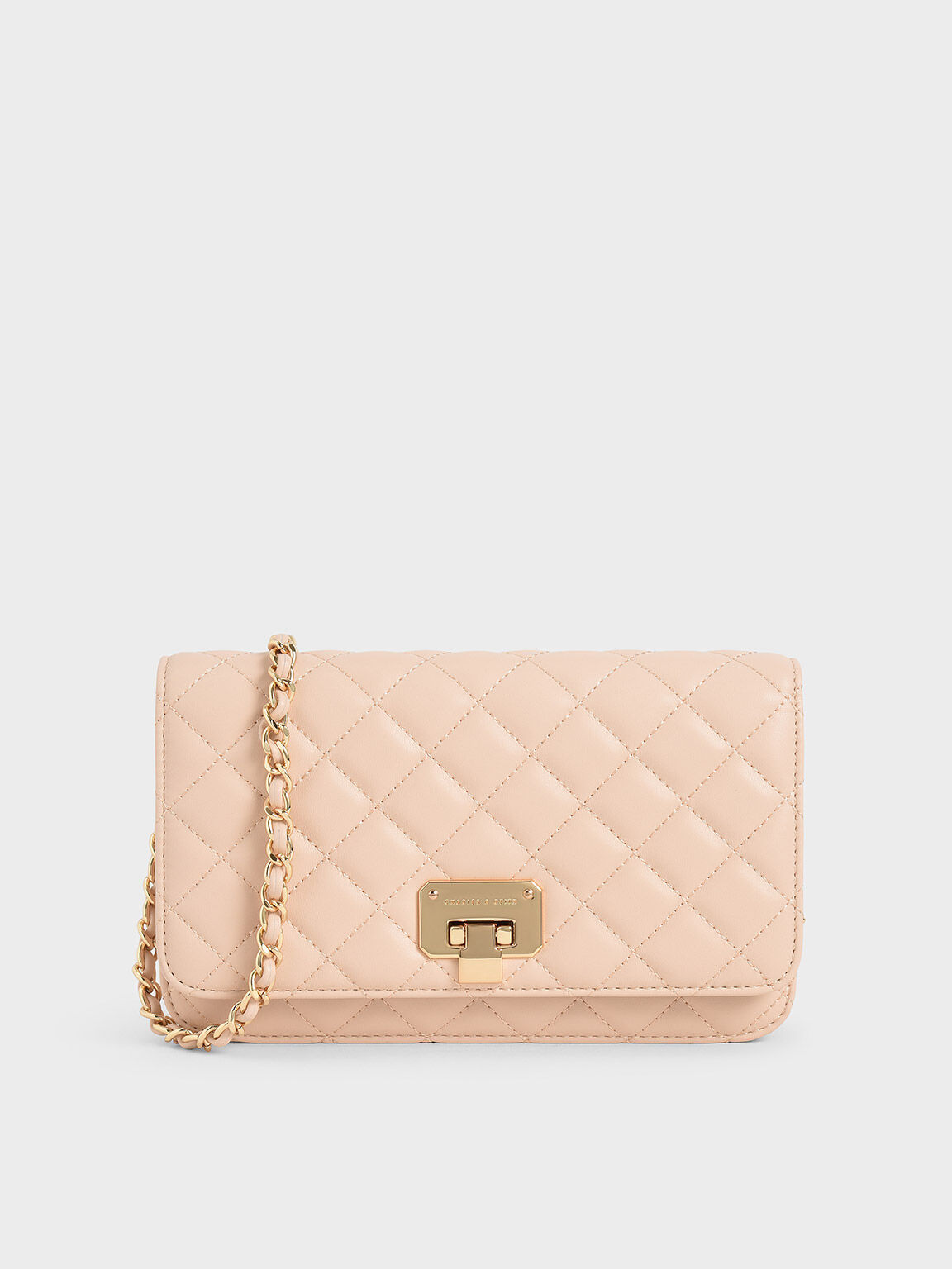 Sand Micaela Quilted Sculptural Tote Bag - CHARLES & KEITH US