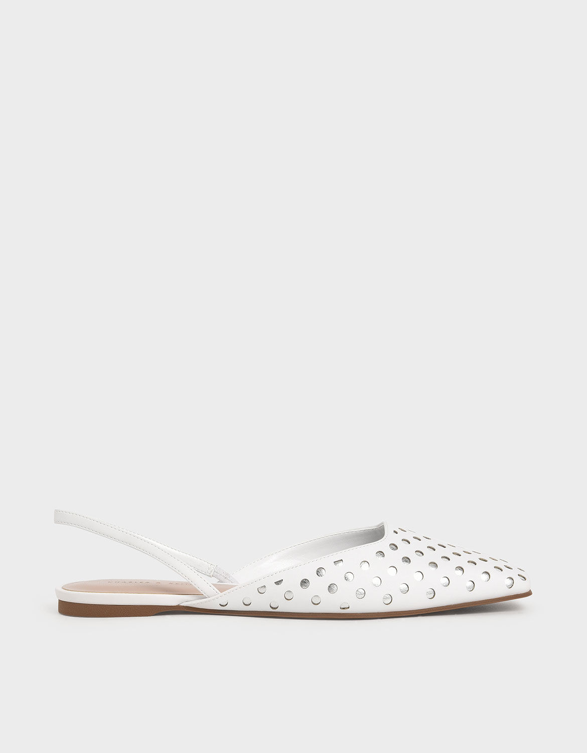 white flat slingback shoes