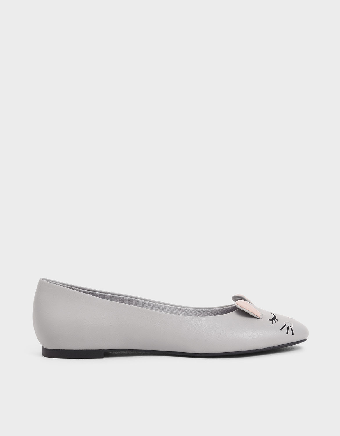 Grey 'Rat Zodiac' Ballerina Flats 