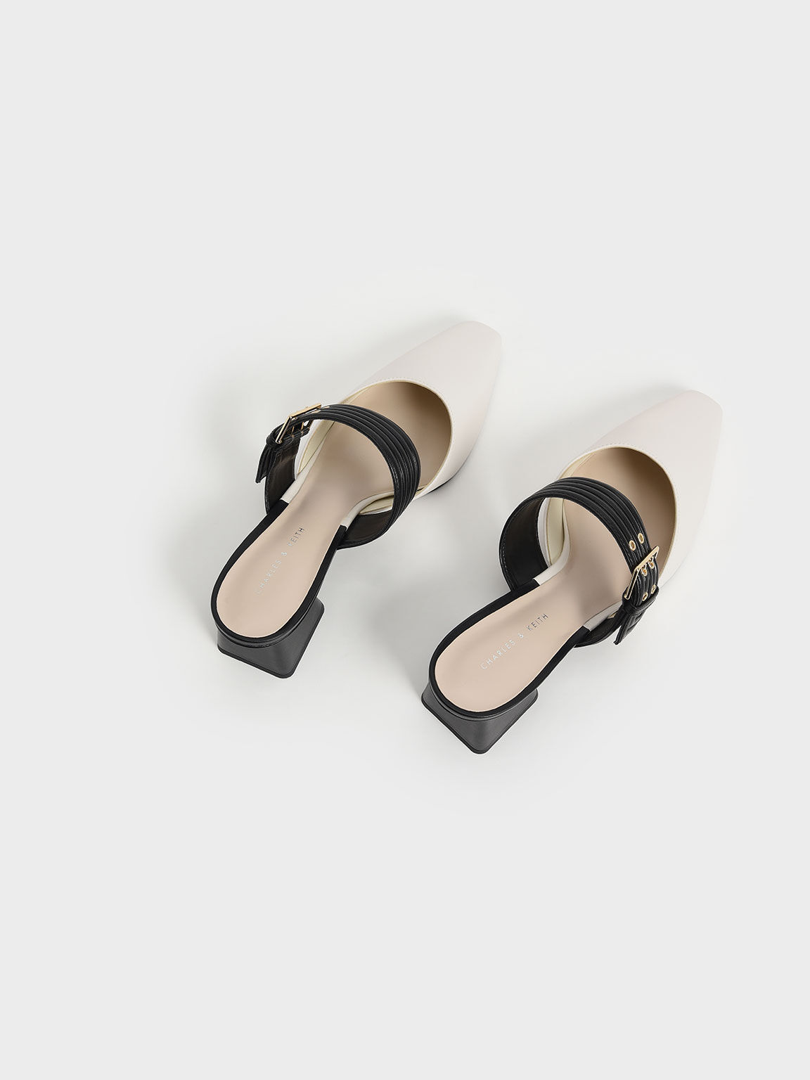 Chalk Sepphe Grommet Slingback Pumps - CHARLES & KEITH QA