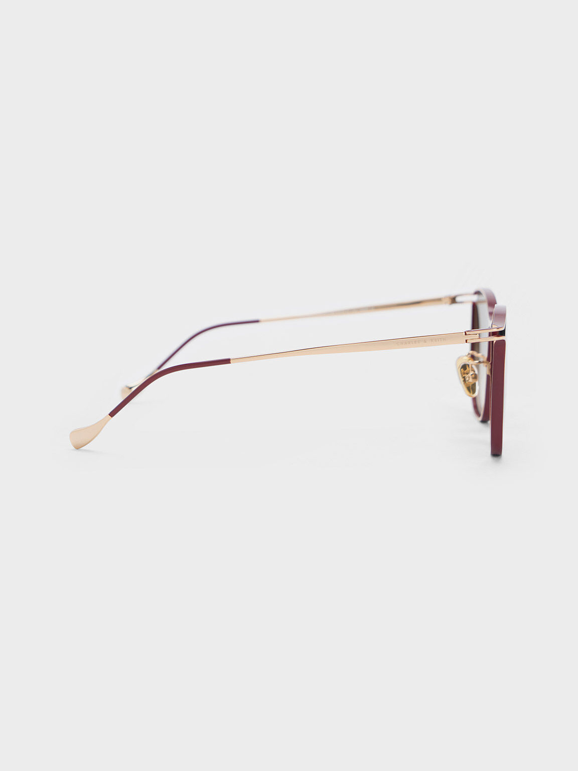 Wire Frame Butterfly Sunglasses - Burgundy
