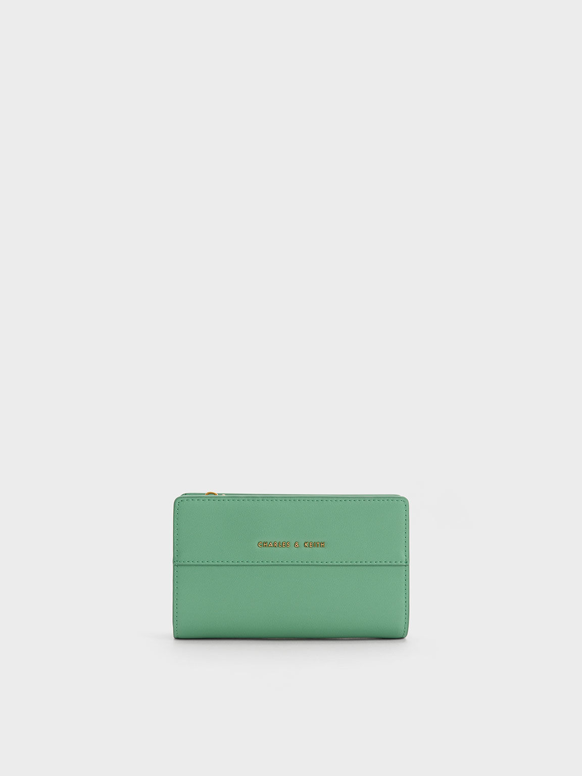 Black Snap Button Mini Short Wallet - CHARLES & KEITH US