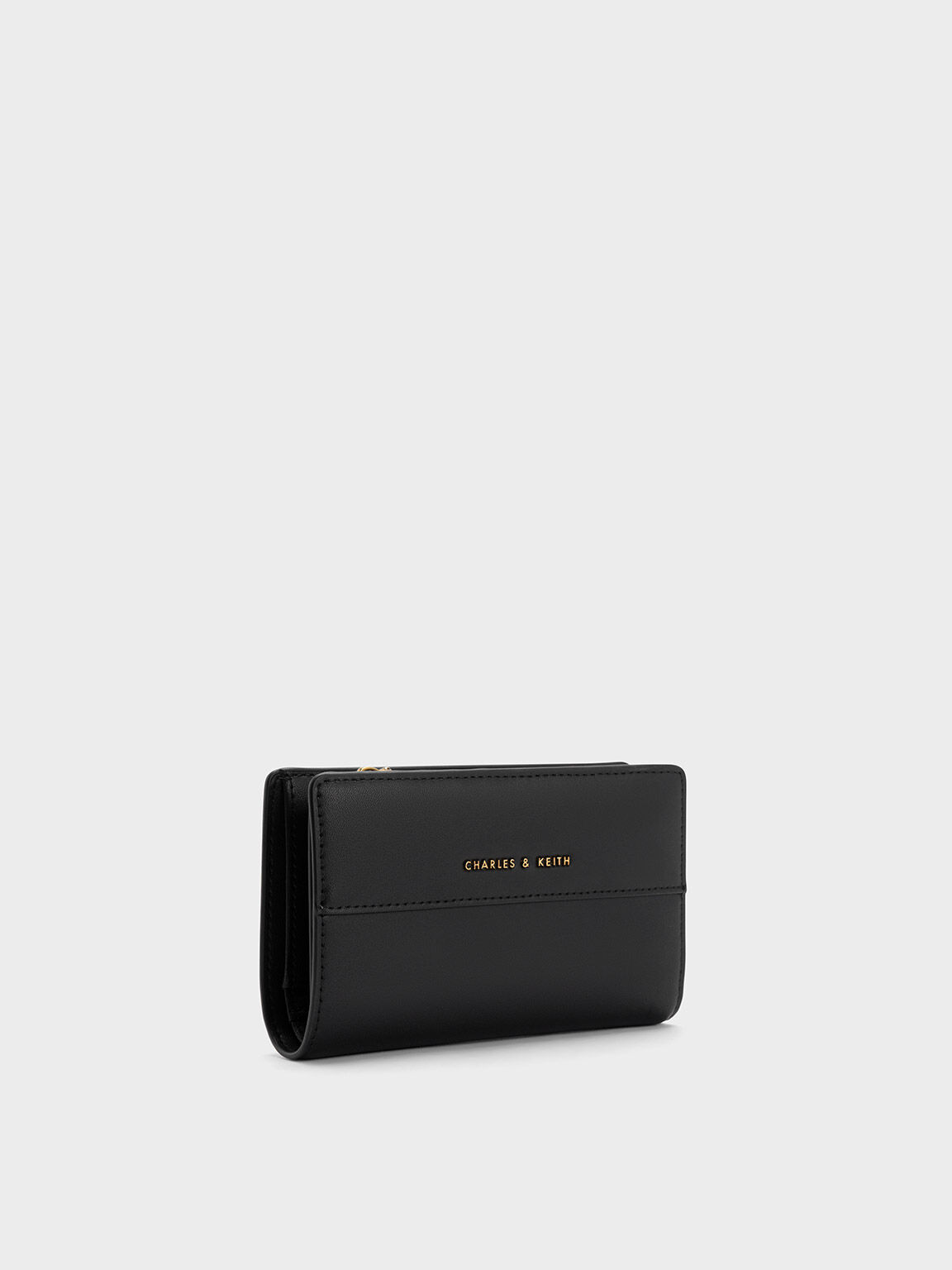 Black Top-Zip Short Wallet - CHARLES & KEITH PH