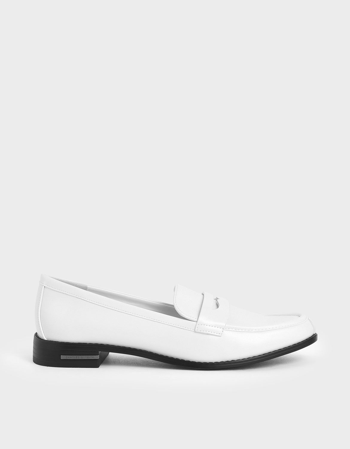 penny loafers black and white