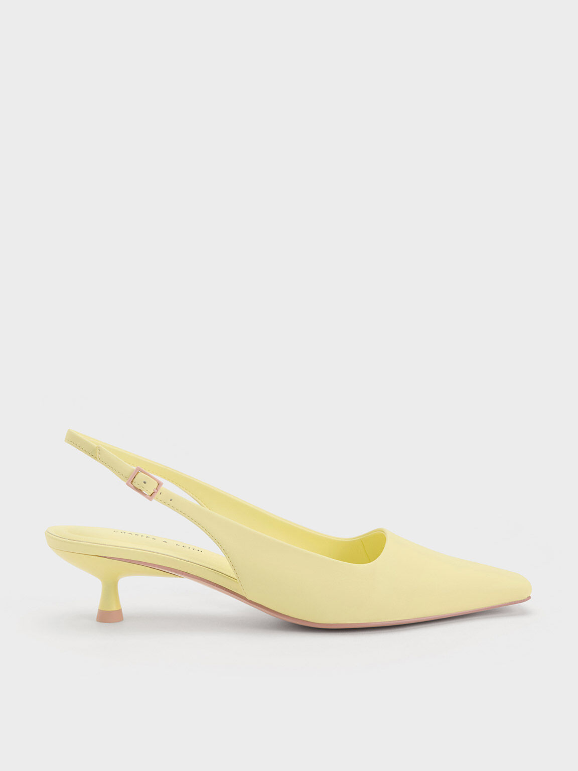 Vita 小方頭貓跟鞋(黃色) | 鞋款- CHARLES & KEITH HK