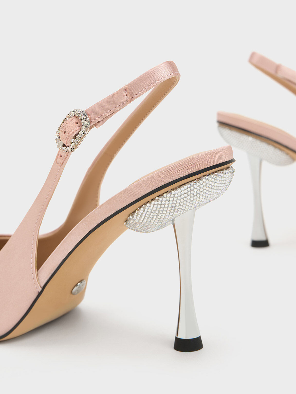 Demi Recycled Polyester Slingback Pumps, Nude, hi-res