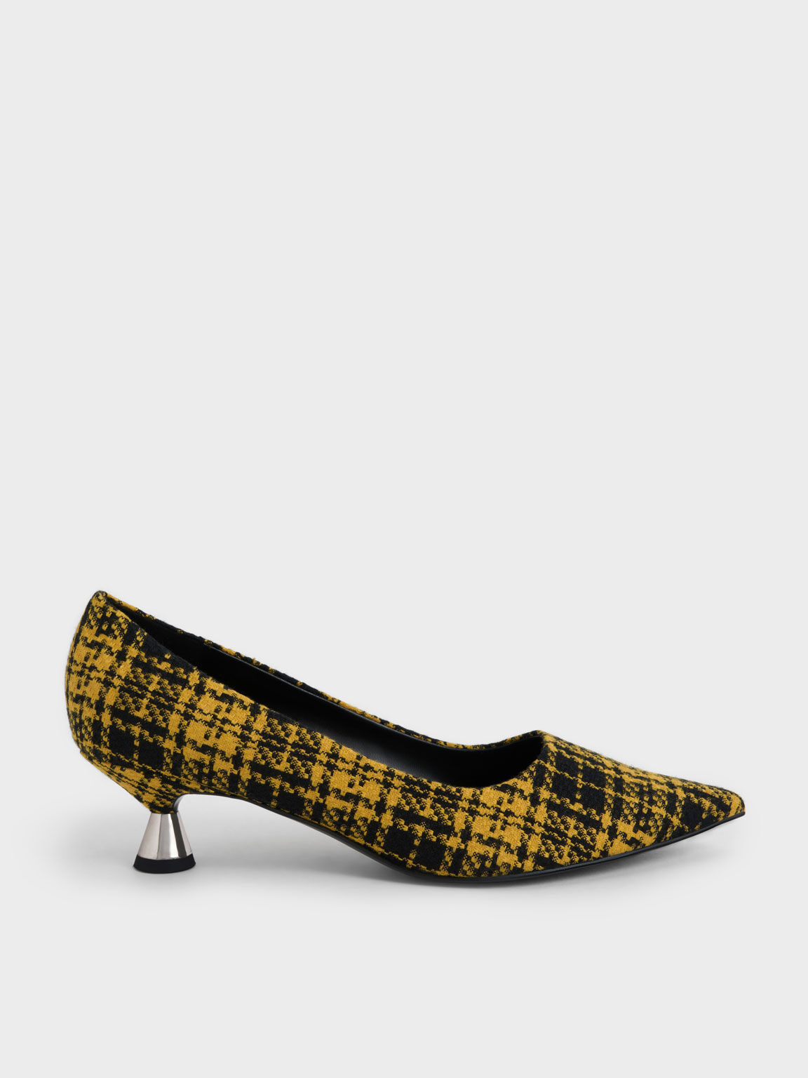 Yellow cheap kitten heels