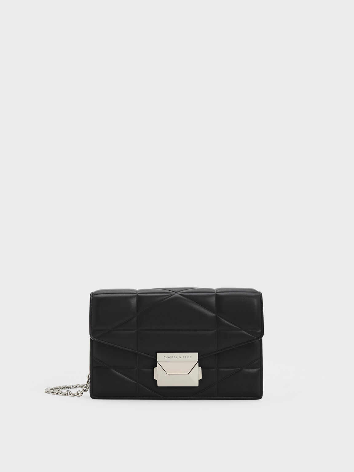 Black Quilted Chain Strap Bag - CHARLES & KEITH US