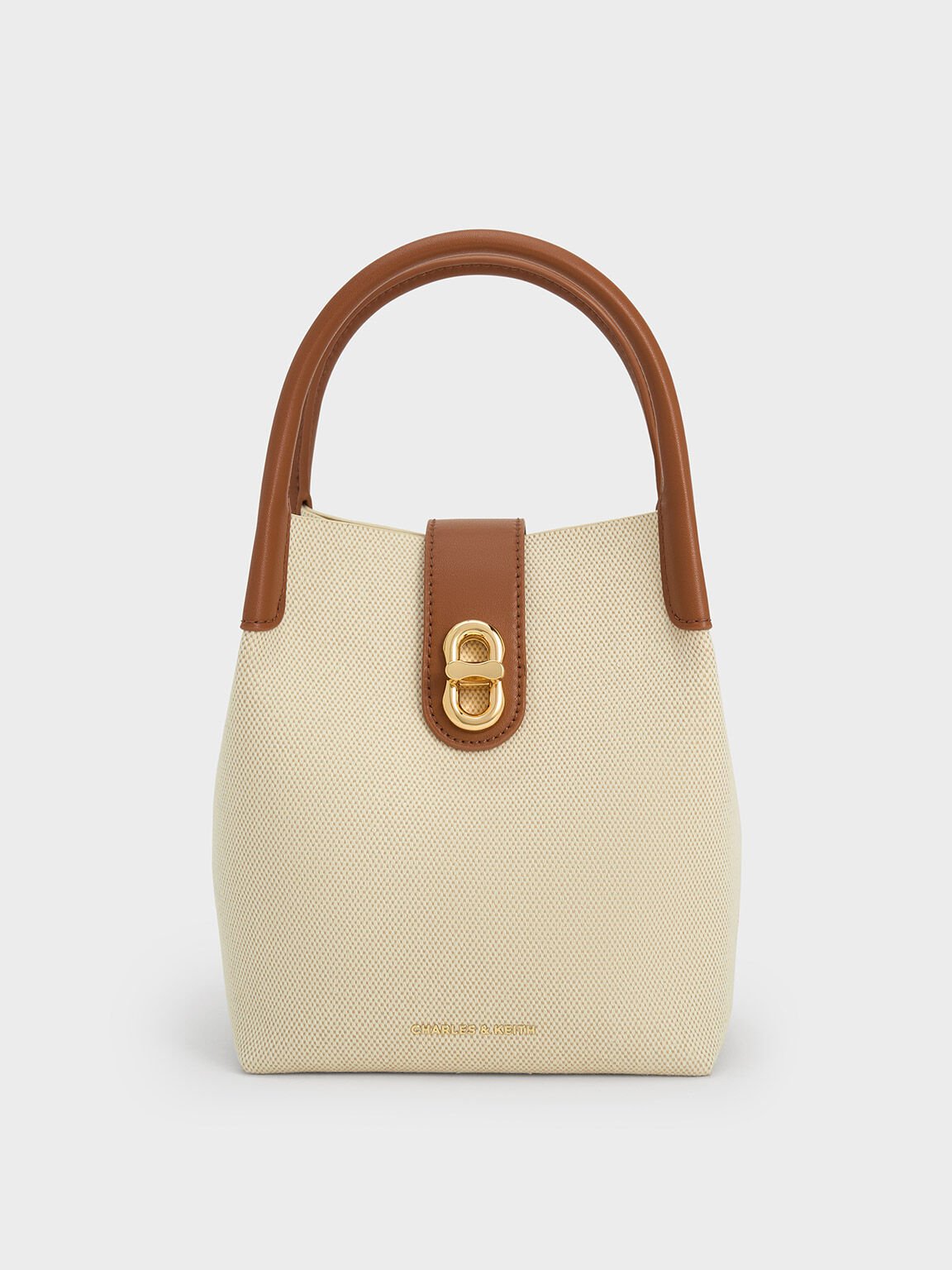 Aubrielle Canvas Bucket Bag, Tan, hi-res