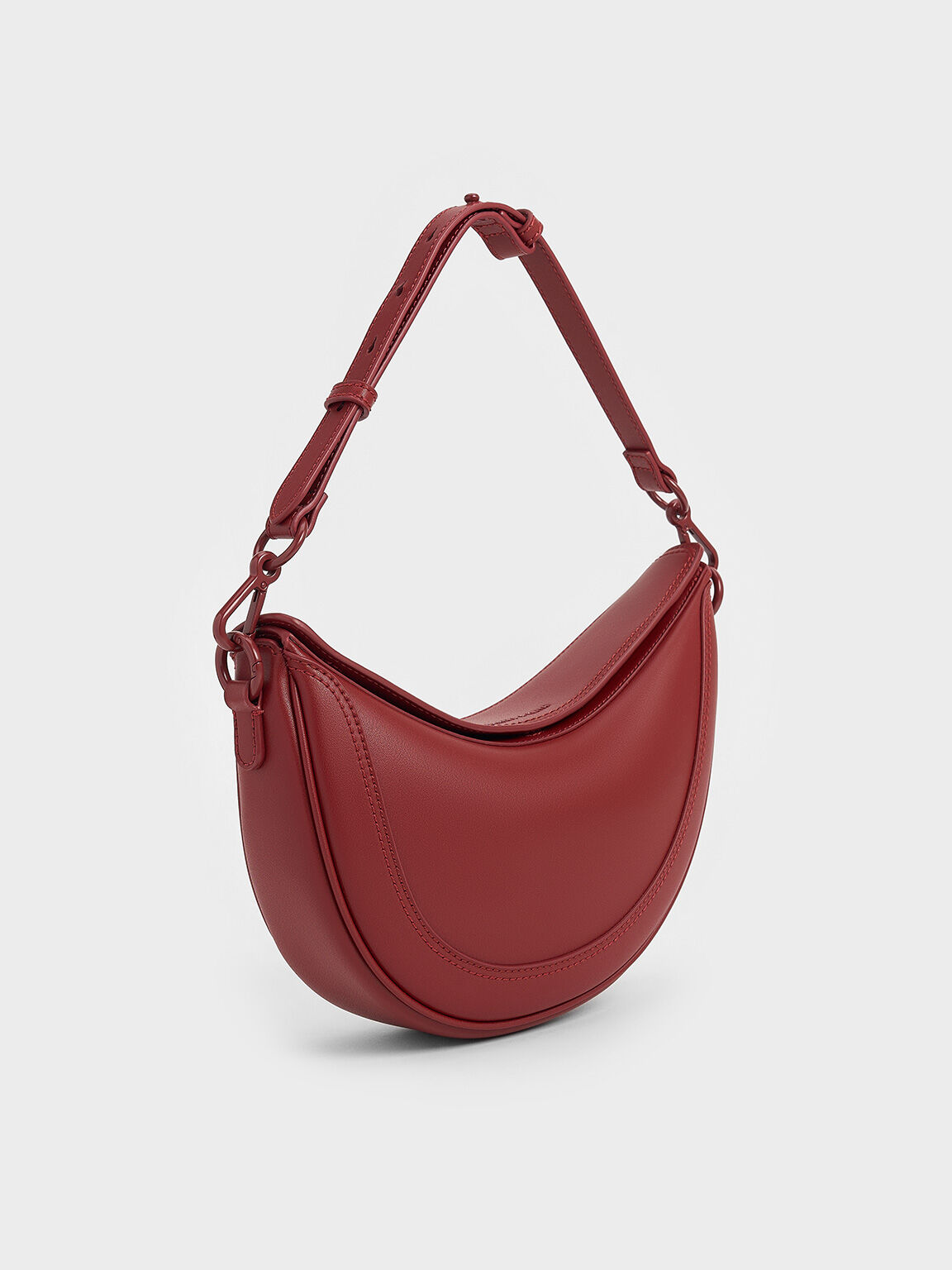 Asymmetrical Saddle Bag, Red, hi-res