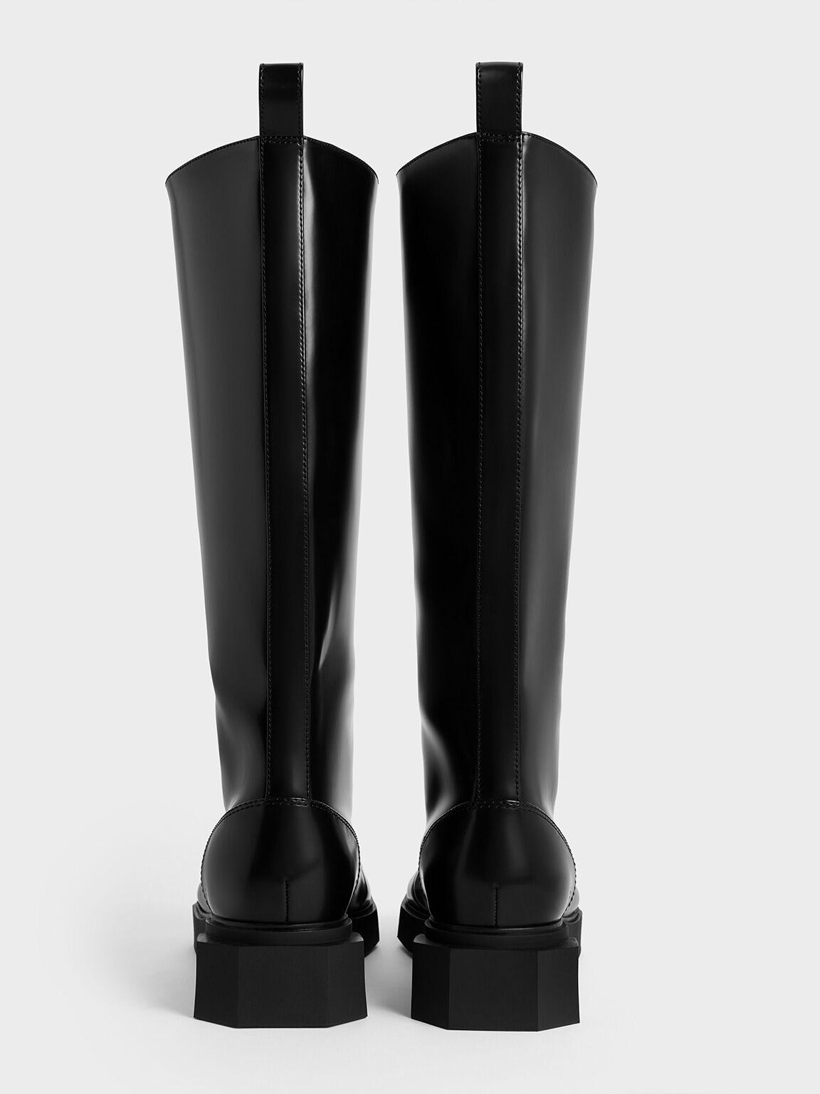 Lorde Square-Toe Knee-High Boots, Black Box, hi-res